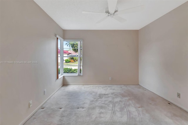 3881 Hidden Cypress Way, Lake Worth, FL 33467 - empty room featuring carpet floors, a ceiling fan, and baseboards