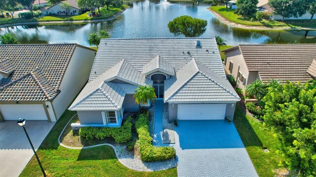 3881 Hidden Cypress Way, Lake Worth, FL 33467 - aerial view of property and surrounding area with a large body of water