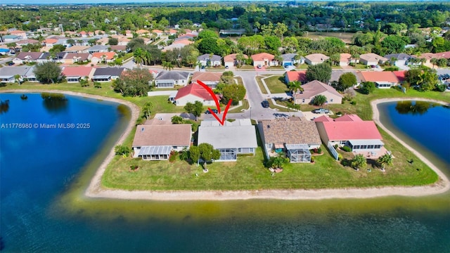 3881 Hidden Cypress Way, Lake Worth, FL 33467 - aerial perspective of suburban area with a large body of water