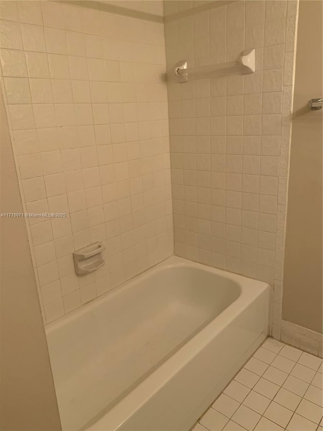 bathroom with tile patterned flooring