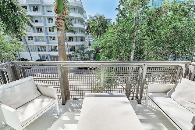 balcony with an outdoor hangout area