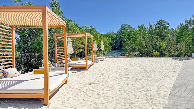 16385 Biscayne Blvd Unit 707, North Miami Beach, FL 33160 - view of yard with a patio area and an outdoor living space