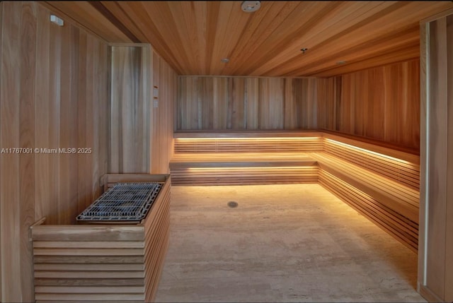 view of sauna / steam room with wood finished floors