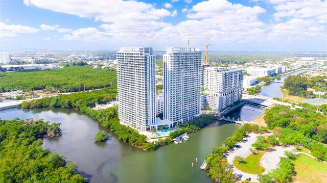16385 Biscayne Blvd Unit 707, North Miami Beach, FL 33160 - drone / aerial view of a large body of water