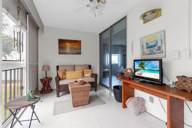 14773 Cumberland Dr Unit 208, Delray Beach, FL 33446 - living area with ceiling fan