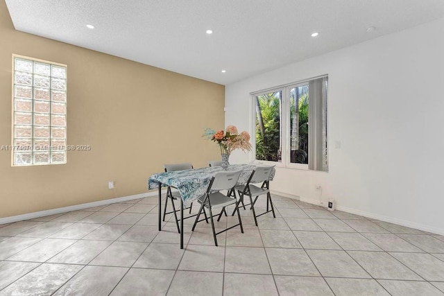 16226 Opal Creek Dr, Weston, FL 33331 - dining area featuring light tile patterned floors, baseboards, and recessed lighting