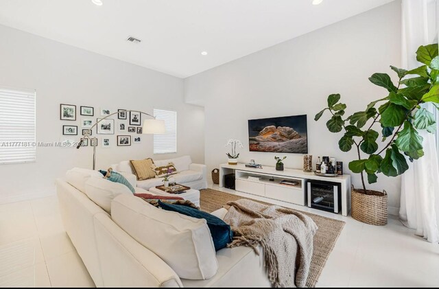 1604 Victoria Pointe Ln, Weston, FL 33327 - tiled living room featuring recessed lighting