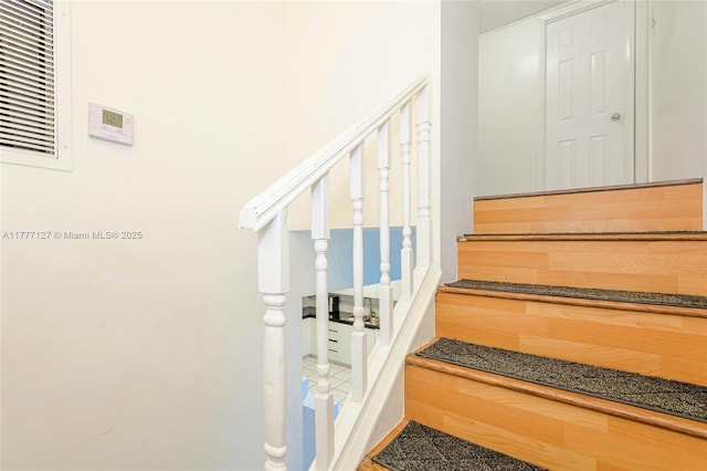 view of stairway