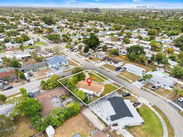 4814 SW 20th St, Fort Lauderdale, FL 33317 - birds eye view of property featuring a residential view