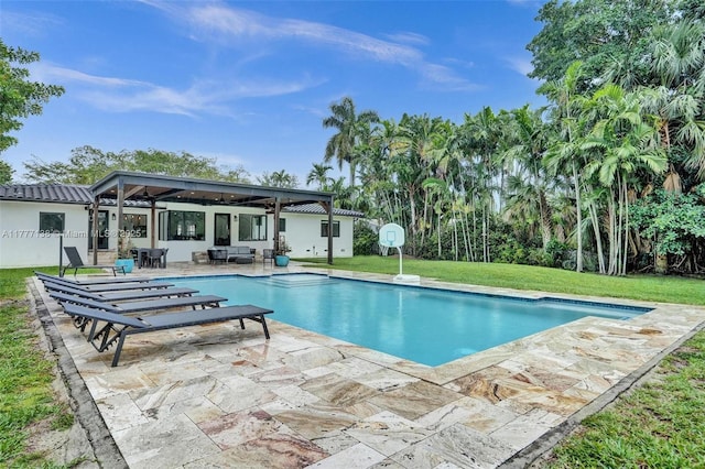 11060 Griffing Blvd, Biscayne Park, FL 33161 - pool with a yard and a patio