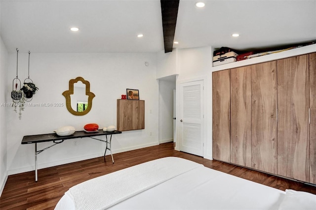 11060 Griffing Blvd, Biscayne Park, FL 33161 - bedroom with wood finished floors, baseboards, and recessed lighting