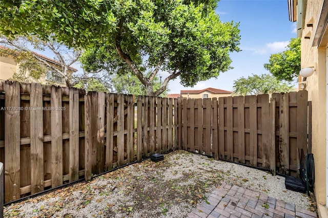 view of patio featuring a fenced backyard