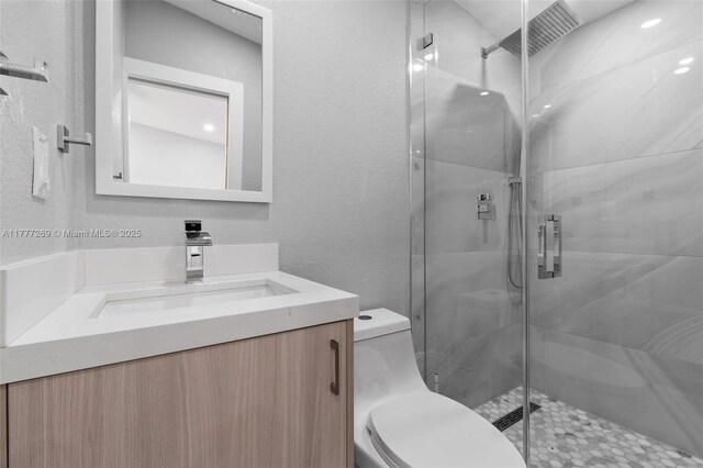9025 SW 56th St, Miami, FL 33165 - full bathroom with toilet, vanity, and a shower stall