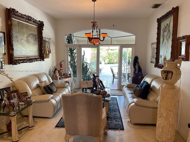 12421 SW 76th St, Miami, FL 33183 - living room featuring light tile patterned floors and visible vents