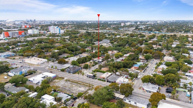 bird's eye view featuring a city view