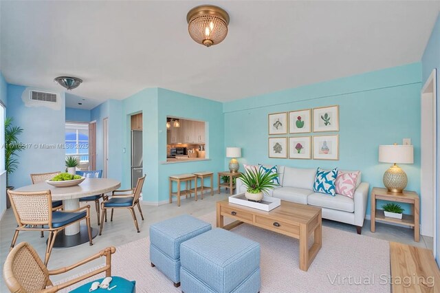 1801 S Surf Rd Unit 2A, Hollywood, FL 33019 - living area featuring visible vents