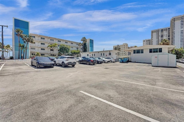 view of uncovered parking lot