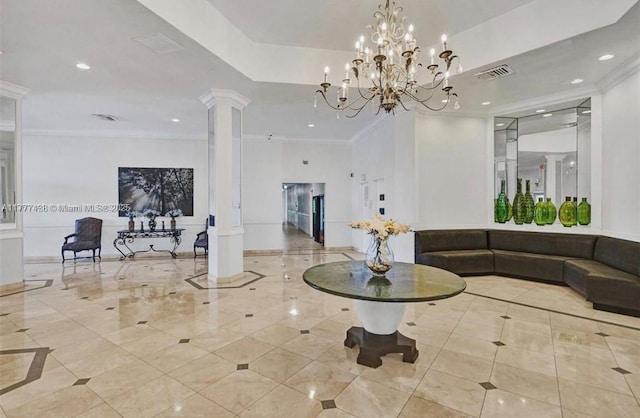 1301 NE Miami Gardens Dr Unit 1115W, Miami, FL 33179 - building lobby featuring recessed lighting and ornamental molding