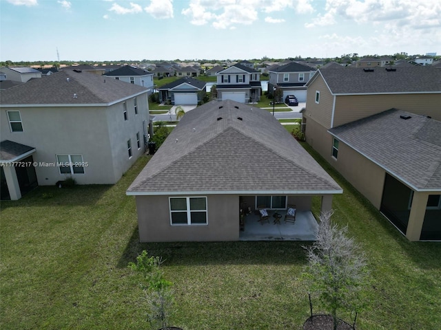 aerial view featuring a residential view