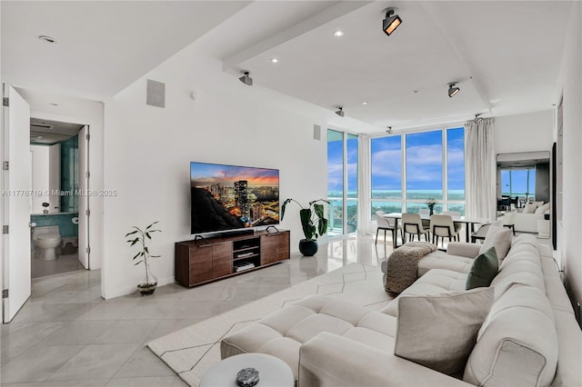 100 S Pointe Dr Unit 3102, Miami Beach, FL 33139 - living area with floor to ceiling windows and recessed lighting