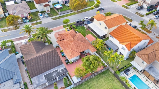 bird's eye view featuring a residential view