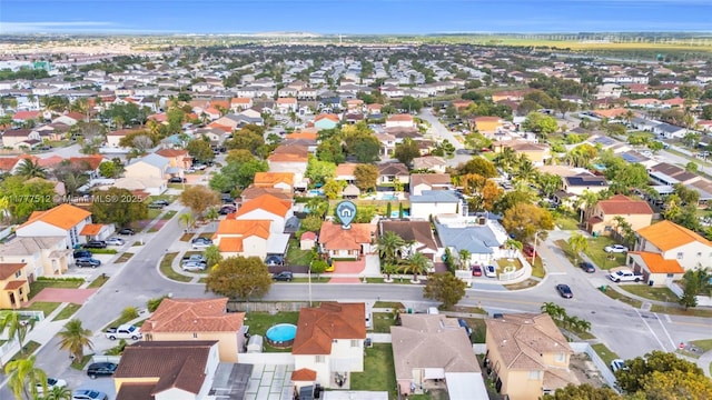 bird's eye view featuring a residential view