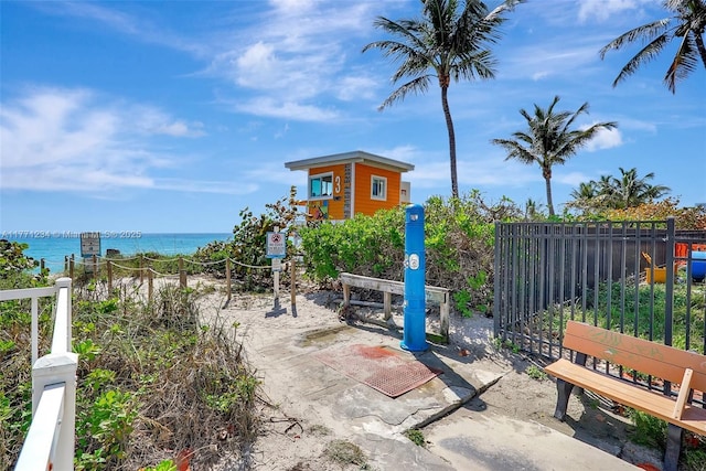1936 S Ocean Dr Unit 2D, Hallandale Beach, FL 33009 - view of patio / terrace featuring a water view