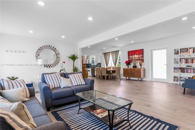 11215 NE 4th Ave, Miami, FL 33161 - living area with recessed lighting and wood finished floors