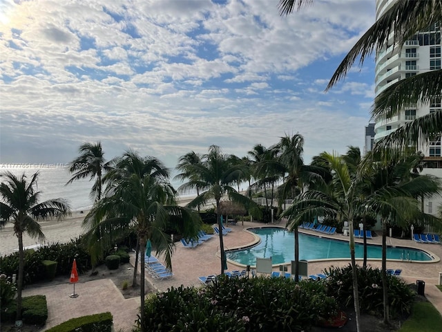 view of pool