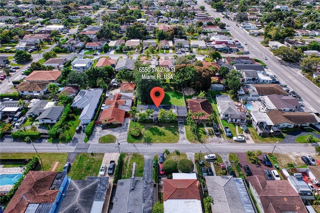 6550 SW 27th St, Miami, FL 33155 - aerial overview of property's location with nearby suburban area