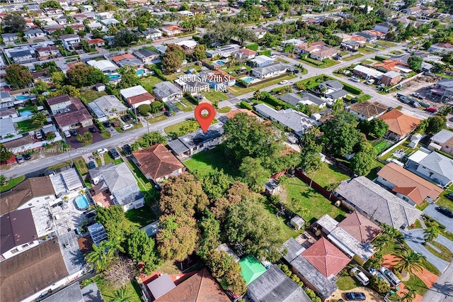 6550 SW 27th St, Miami, FL 33155 - aerial view of property and surrounding area featuring nearby suburban area