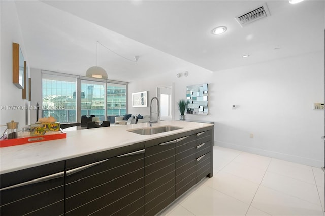 200 Biscayne Blvd Way Unit 4311, Miami, FL 33131 - kitchen featuring open floor plan, light countertops, visible vents, and a sink