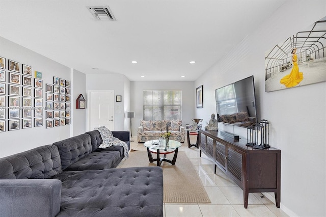 1431 SE 18th Ter, Homestead, FL 33035 - living area with light tile patterned floors, recessed lighting, baseboards, and visible vents