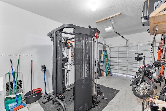 1431 SE 18th Ter, Homestead, FL 33035 - exercise area with a garage and a textured ceiling