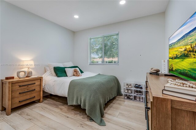 7465 SW 159th Ter, Palmetto Bay, FL 33157 - bedroom featuring recessed lighting and light wood-type flooring