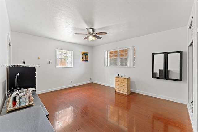 6930 SW 5th St, Pembroke Pines, FL 33023 - interior space with baseboards, ceiling fan, and wood finished floors