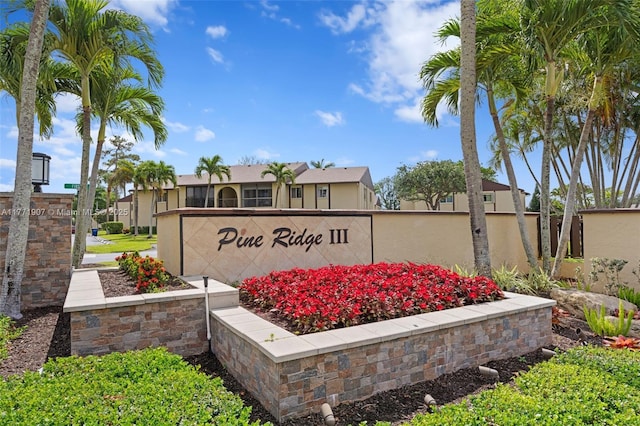 336 Pine Ridge Cir Unit B-1, Green Acres, FL 33463 - community sign with a residential view