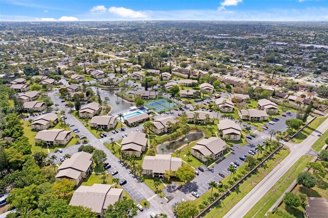 336 Pine Ridge Cir Unit B-1, Green Acres, FL 33463 - bird's eye view featuring a residential view and a water view