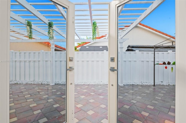 17663 SW 5th St, Pembroke Pines, FL 33029 - view of patio / terrace with fence and a pergola
