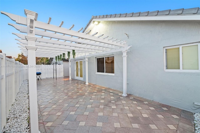 17663 SW 5th St, Pembroke Pines, FL 33029 - view of patio with a fenced backyard and a pergola