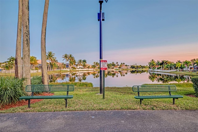17663 SW 5th St, Pembroke Pines, FL 33029 - view of community with a lawn and a water view