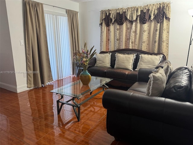 18890 NW 57th Ave Unit 101, Hialeah, FL 33015 - living area with baseboards and tile patterned flooring