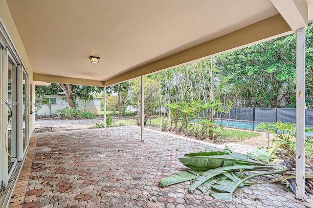 view of patio with a fenced backyard
