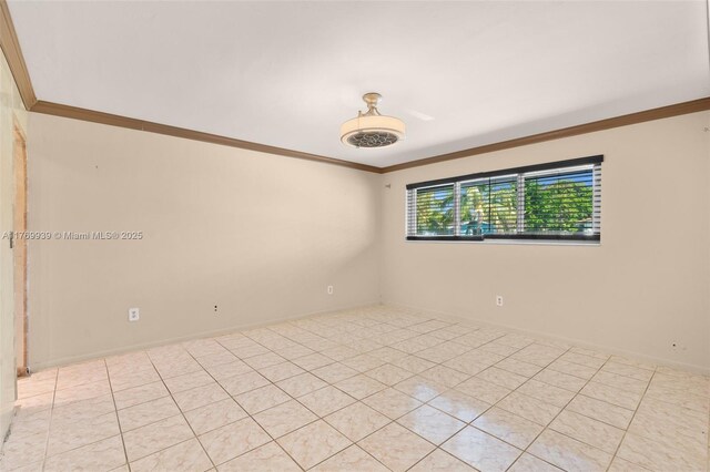 4340 NW 6th St, Plantation, FL 33317 - spare room with crown molding and baseboards