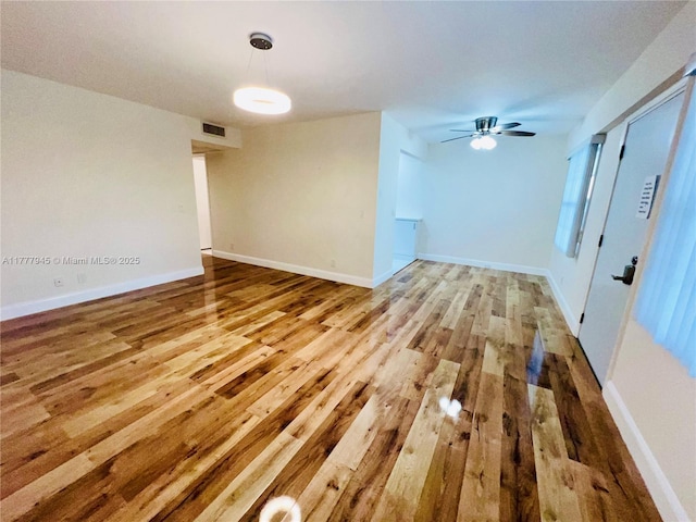 13250 SW 4th Ct Unit 405G, Pembroke Pines, FL 33027 - spare room featuring wood finished floors and ceiling fan