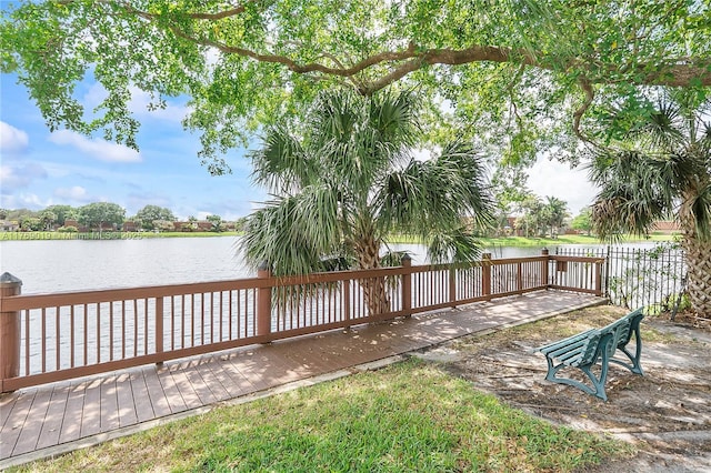 11861 SW 13th Ct, Davie, FL 33325 - wooden deck with a water view