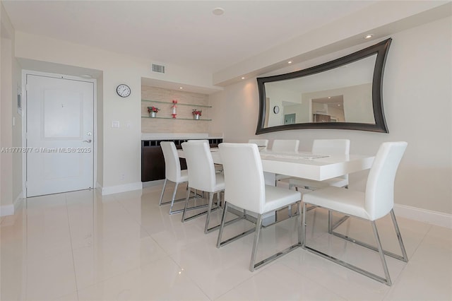 100 Bayview Dr Unit 1026, Sunny Isles Beach, FL 33160 - dining area with recessed lighting and light tile patterned floors
