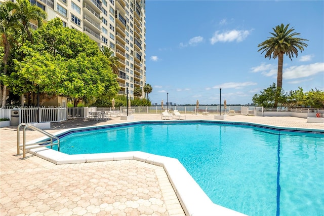 11111 Biscayne Blvd Unit 16G, Miami, FL 33181 - pool with fence and a patio area