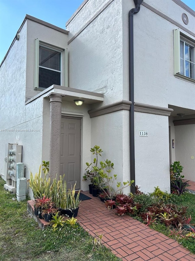 1138 NW 124th Ave Unit 2301, Miami, FL 33182 - doorway to property with stucco siding