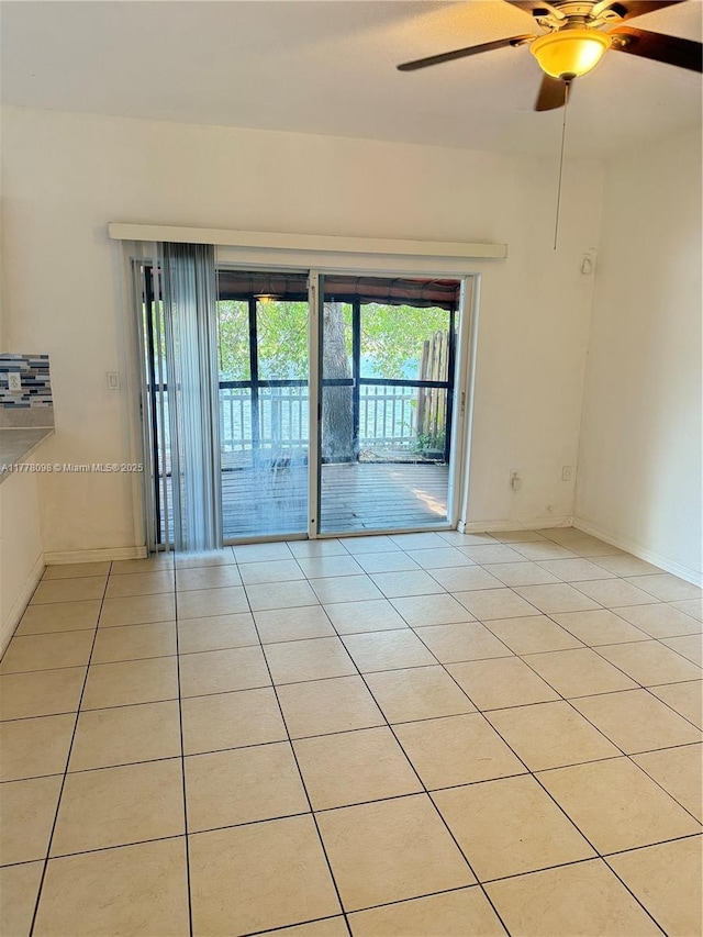 5031 SW 135th Ave Unit 5031, Miramar, FL 33027 - unfurnished room featuring a ceiling fan, light tile patterned flooring, and baseboards